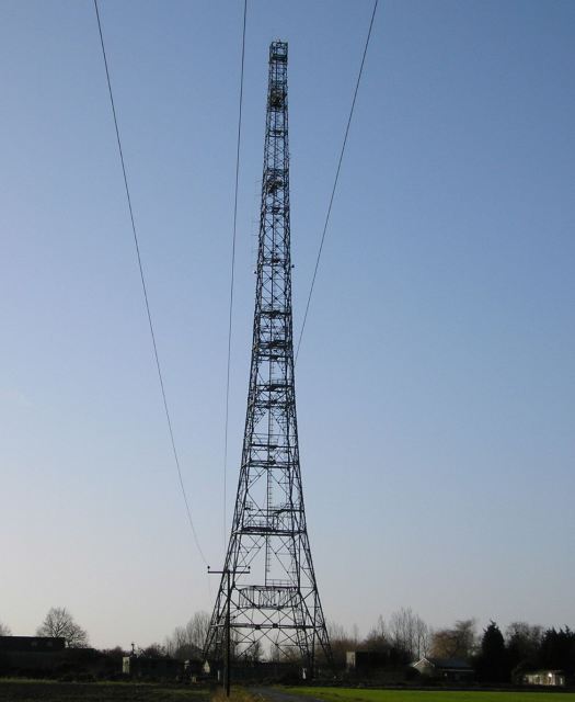 Radio mast reference image for wireless image transmission